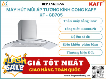Máy hút mùi áp tường kính cong Kaff KF - GB705 - Thương hiệu Đức